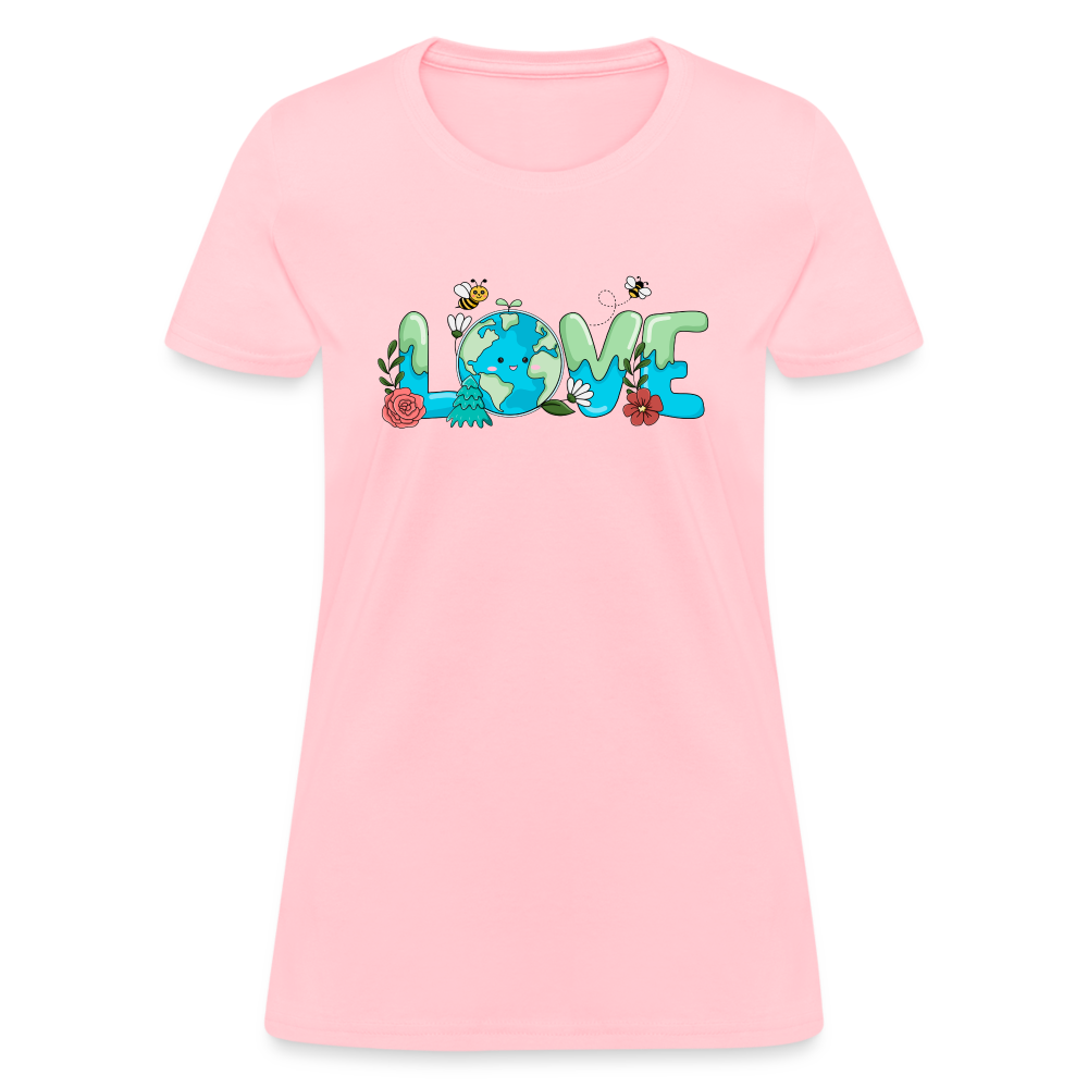 Nature's LOVE Celebration Women's T-Shirt (Earth Day) - pink