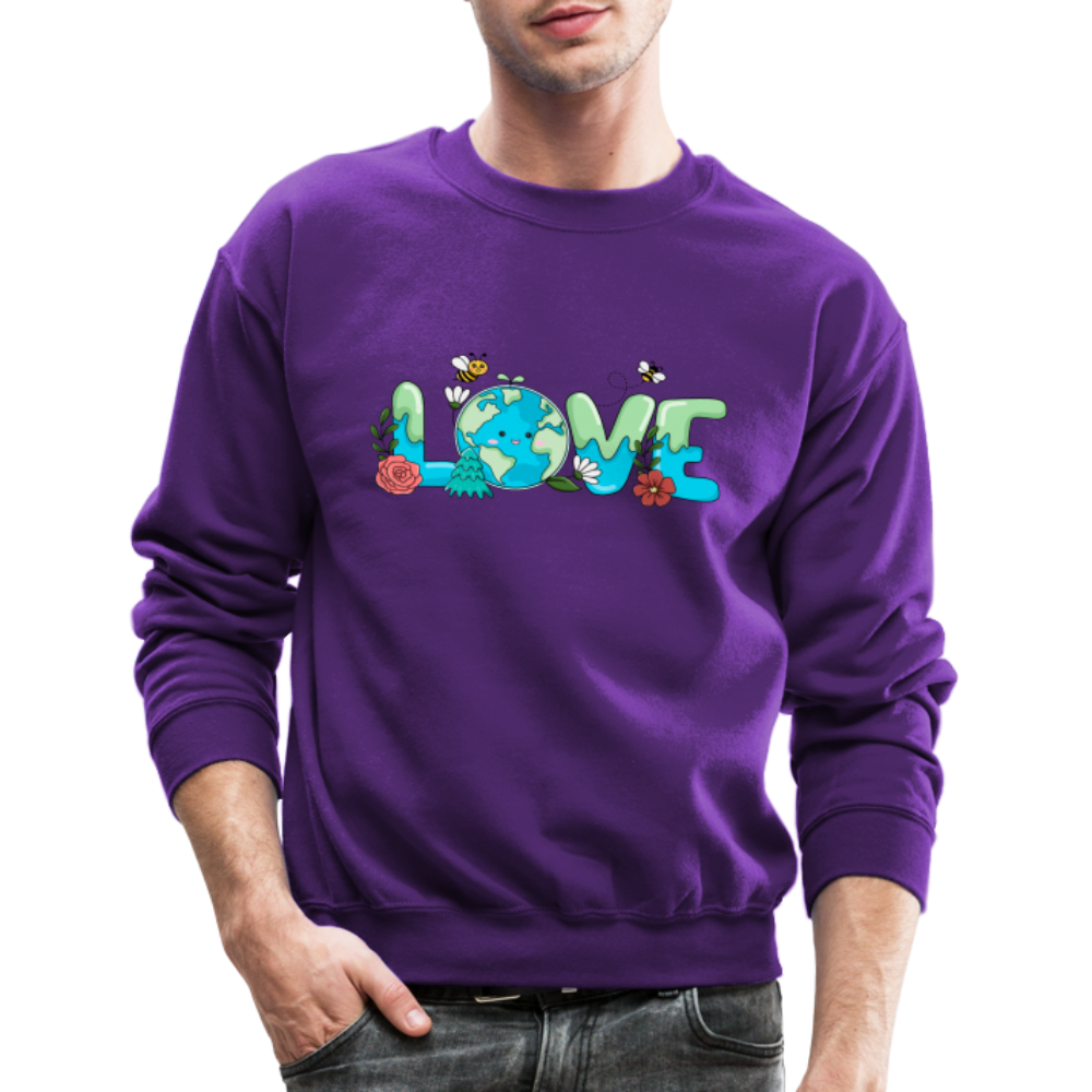 Nature's LOVE Celebration Sweatshirt (Earth Day) - purple