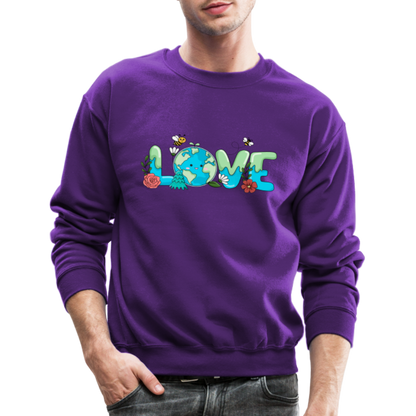 Nature's LOVE Celebration Sweatshirt (Earth Day) - purple