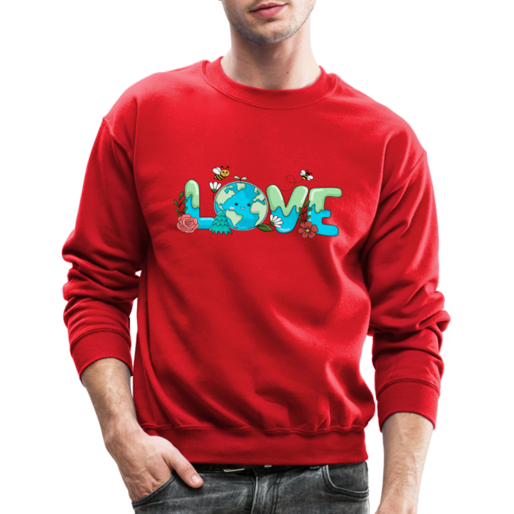 Nature's LOVE Celebration Sweatshirt (Earth Day) - red