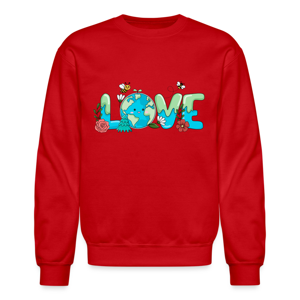 Nature's LOVE Celebration Sweatshirt (Earth Day) - red