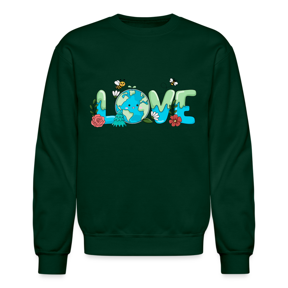 Nature's LOVE Celebration Sweatshirt (Earth Day) - forest green
