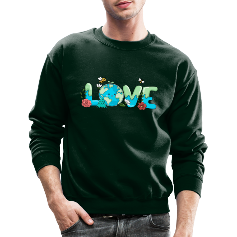 Nature's LOVE Celebration Sweatshirt (Earth Day) - forest green