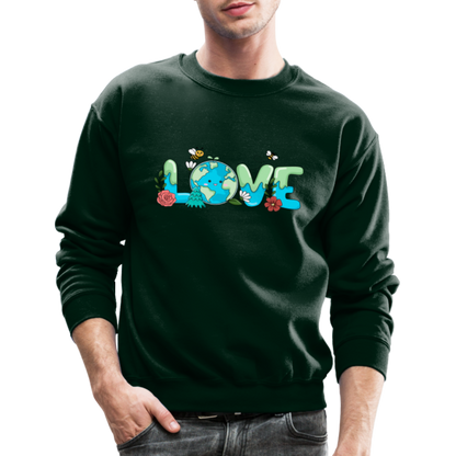 Nature's LOVE Celebration Sweatshirt (Earth Day) - forest green