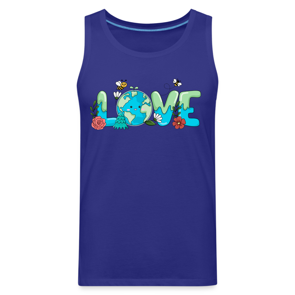 Nature's LOVE Celebration Men’s Premium Tank Tops (Earth Day) - royal blue