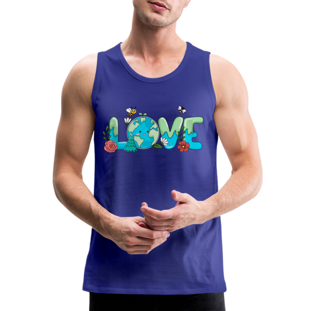 Nature's LOVE Celebration Men’s Premium Tank Tops (Earth Day) - royal blue