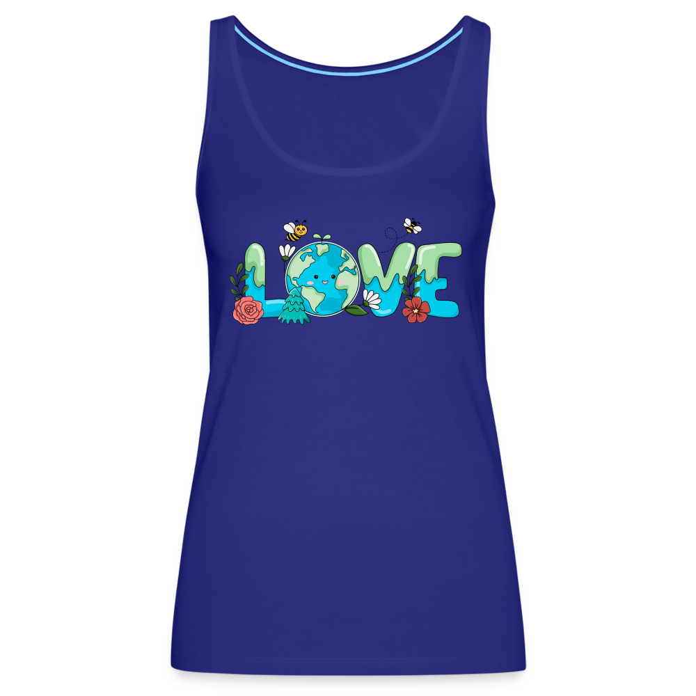 Nature's LOVE Celebration Women’s Premium Tank Top (Earth Day) - royal blue