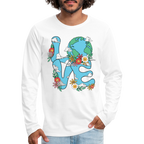 Floral LOVE Earth Day Men's Premium Long Sleeve T-Shirt