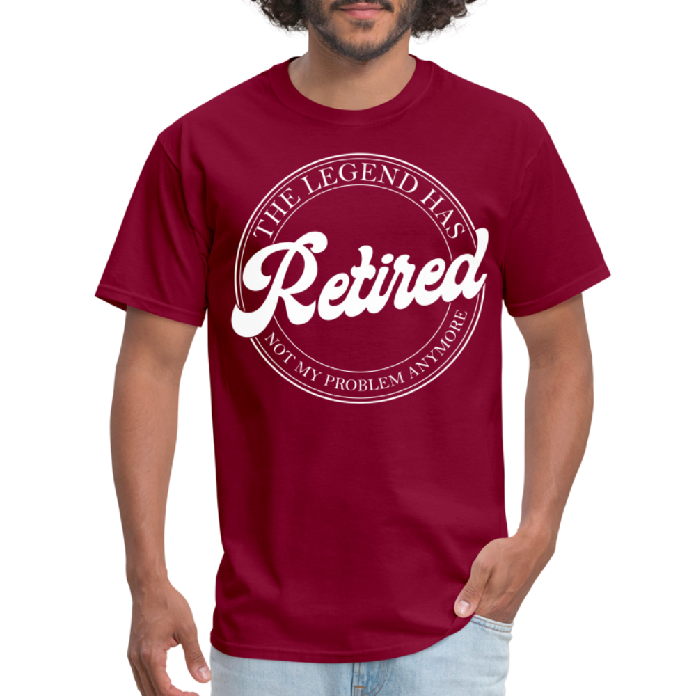 The Legend Has Retired T-Shirt - burgundy