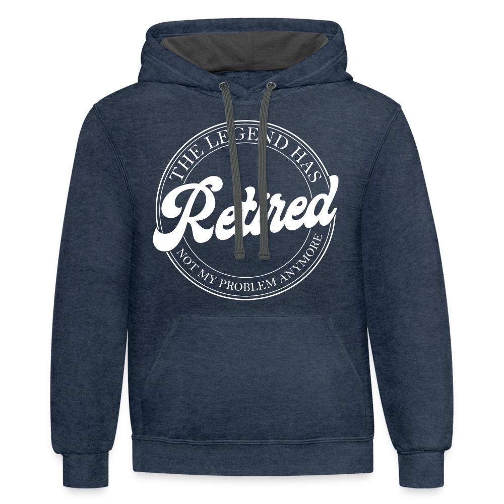 The Legend Has Retired Hoodie - indigo heather/asphalt