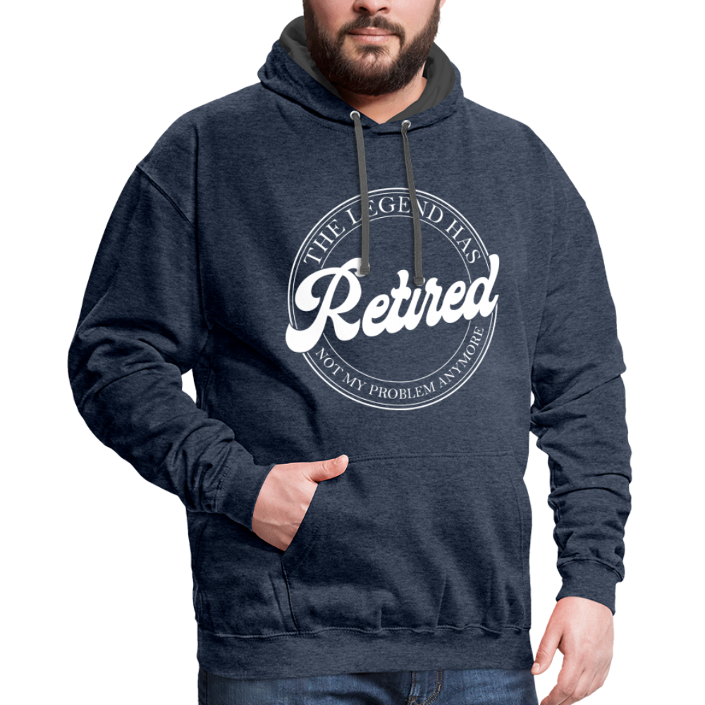 The Legend Has Retired Hoodie - indigo heather/asphalt
