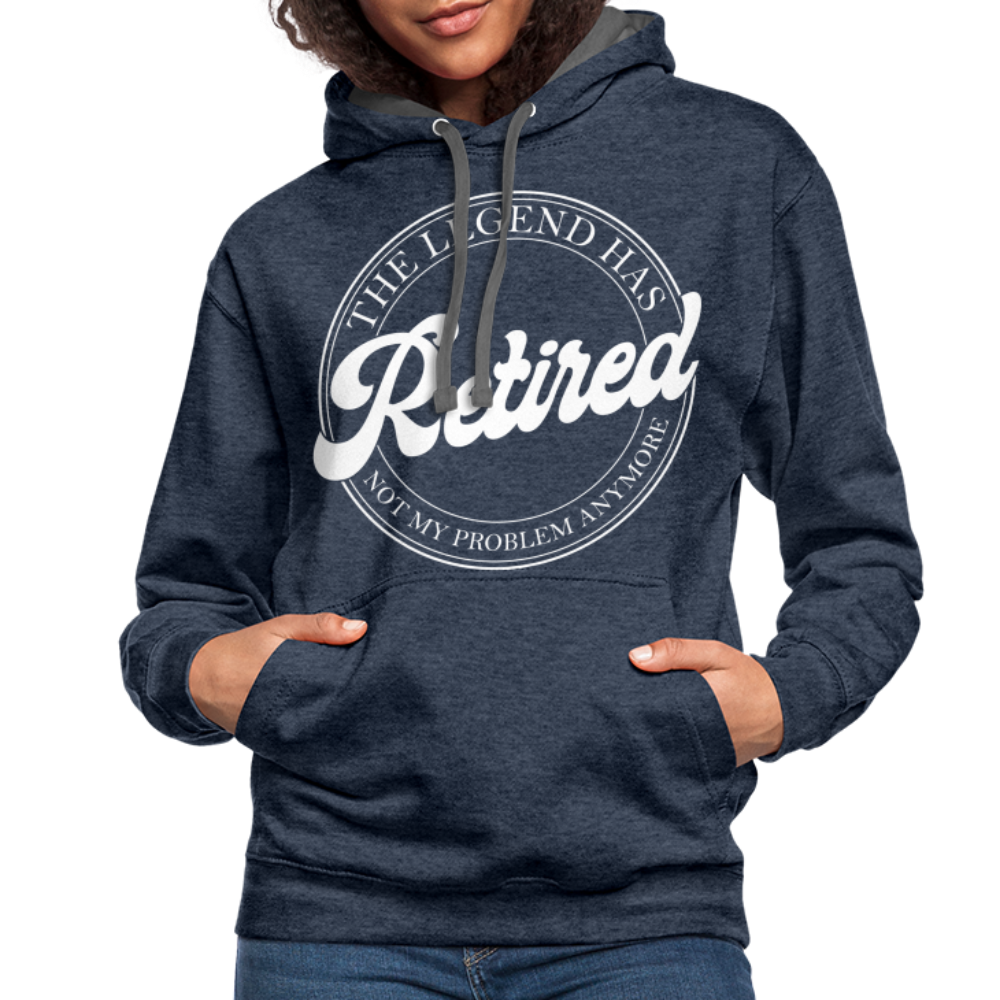 The Legend Has Retired Hoodie - indigo heather/asphalt