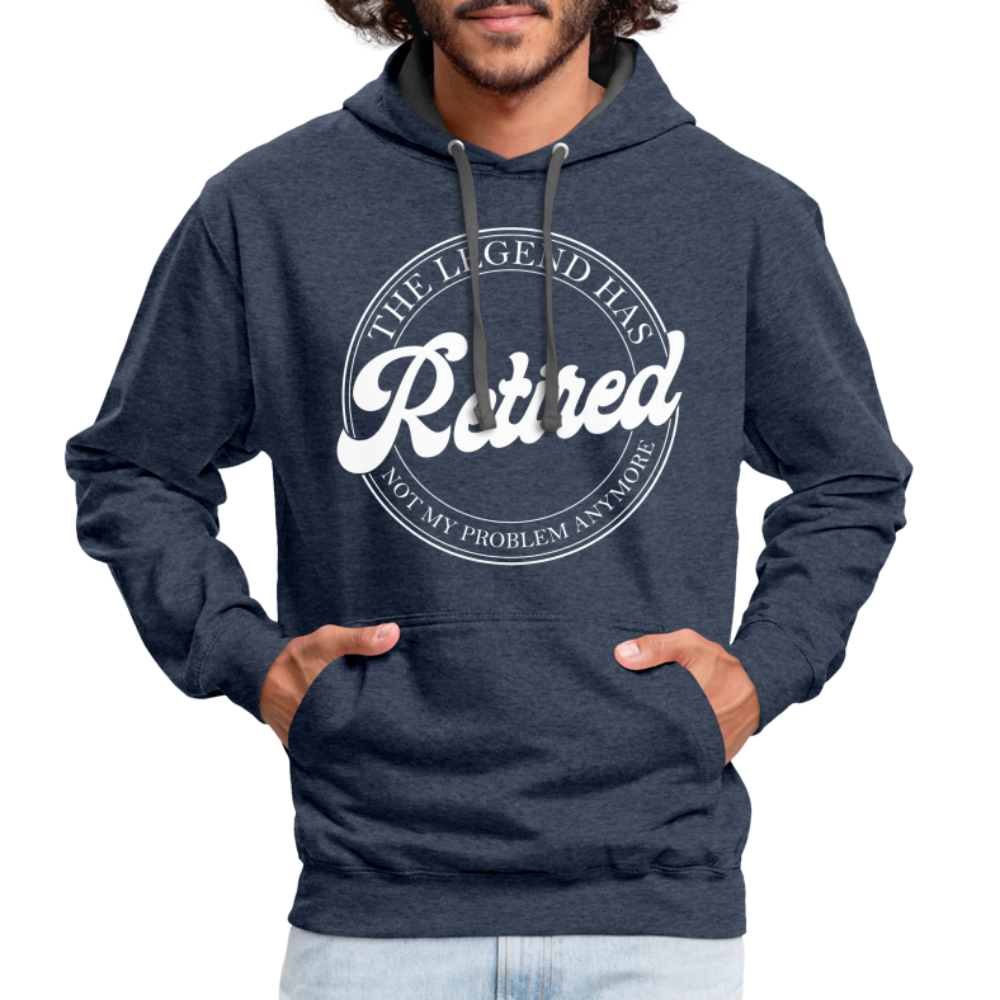 The Legend Has Retired Hoodie - indigo heather/asphalt