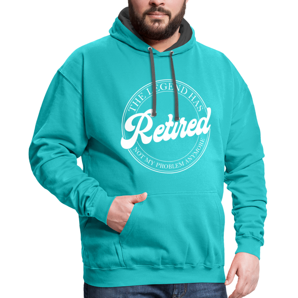 The Legend Has Retired Hoodie - scuba blue/asphalt