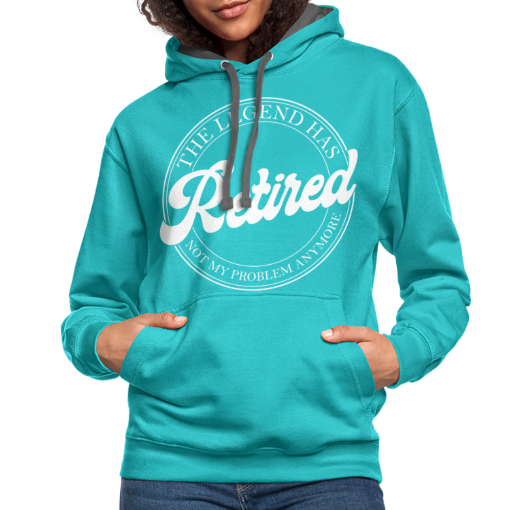 The Legend Has Retired Hoodie - scuba blue/asphalt