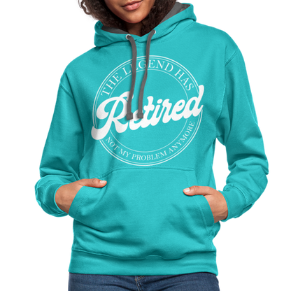 The Legend Has Retired Hoodie - scuba blue/asphalt