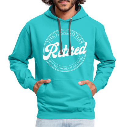 The Legend Has Retired Hoodie - scuba blue/asphalt