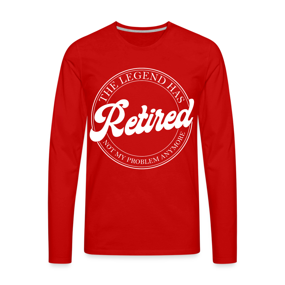 The Legend Has Retired Men's Premium Long Sleeve T-Shirt - red