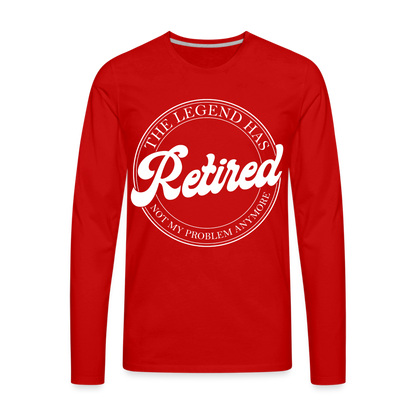 The Legend Has Retired Men's Premium Long Sleeve T-Shirt - red