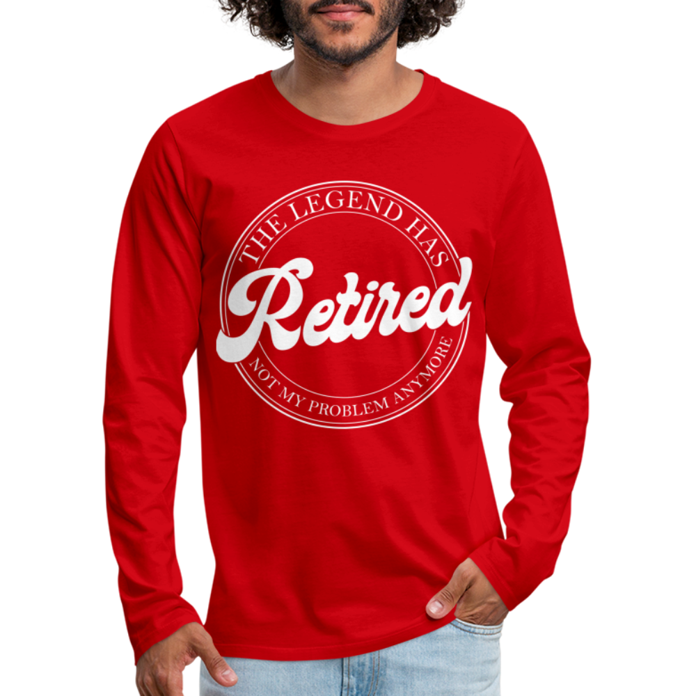 The Legend Has Retired Men's Premium Long Sleeve T-Shirt - red