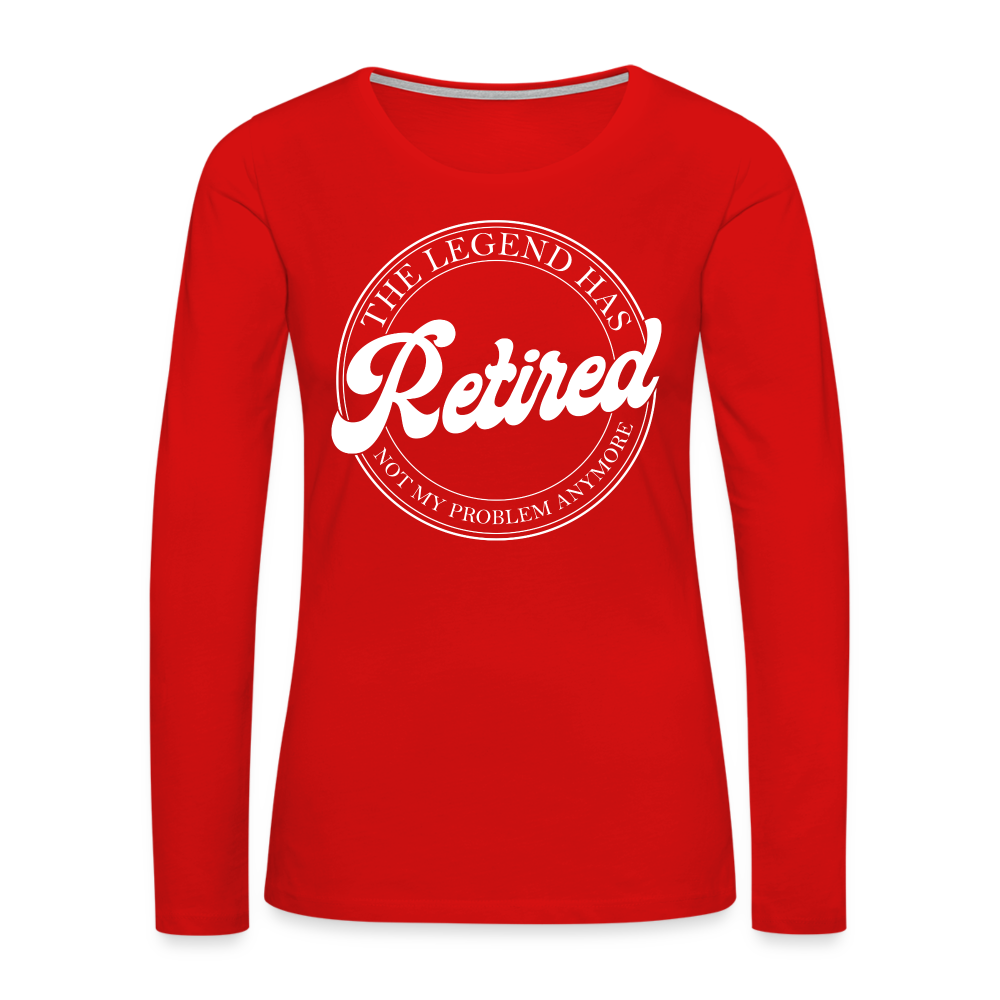 The Legend Has Retired Women's Premium Long Sleeve T-Shirt - red