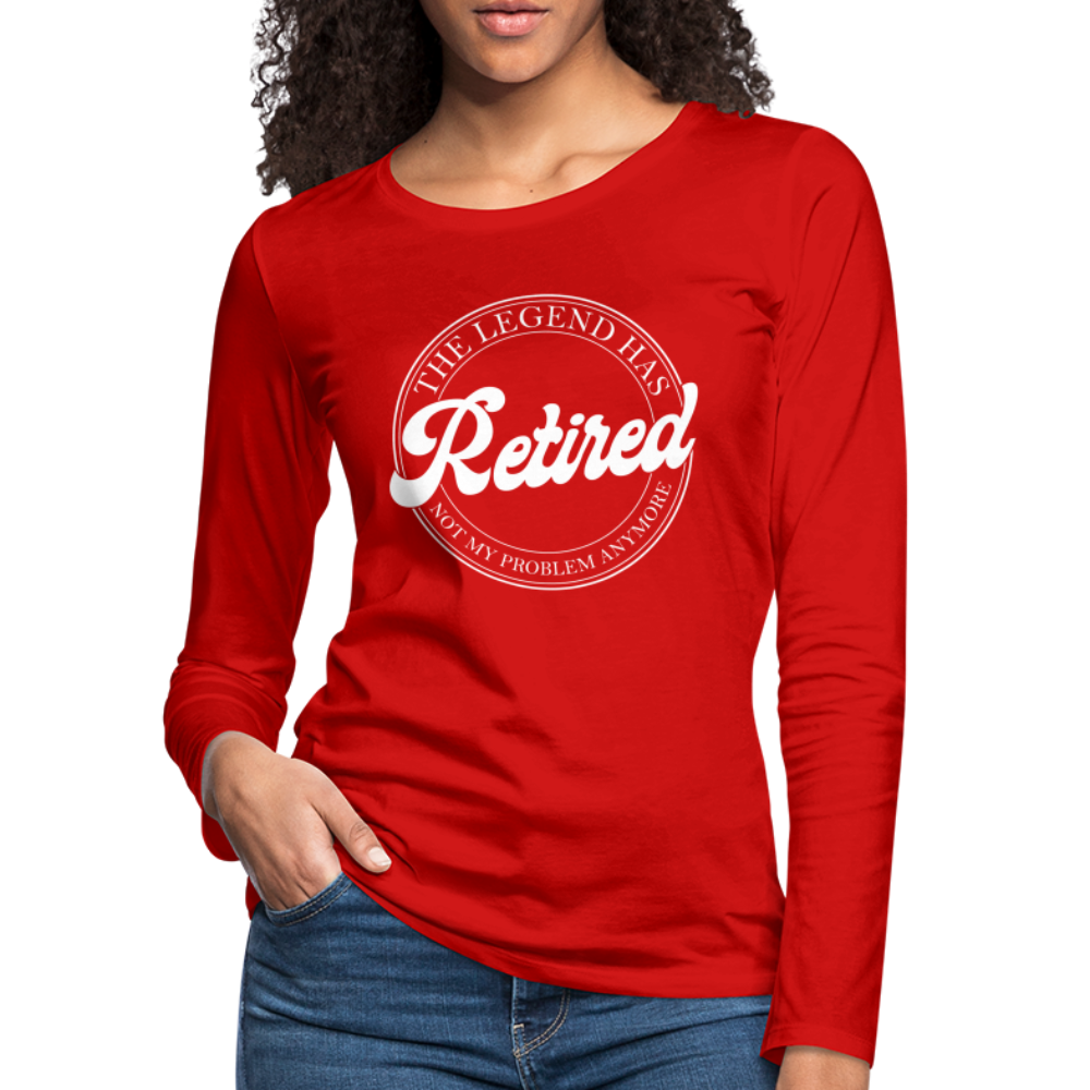 The Legend Has Retired Women's Premium Long Sleeve T-Shirt - red