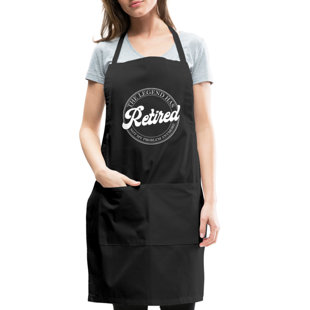 The Legend Has Retired Adjustable Apron - black