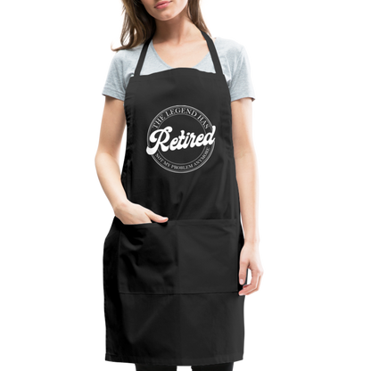 The Legend Has Retired Adjustable Apron - black