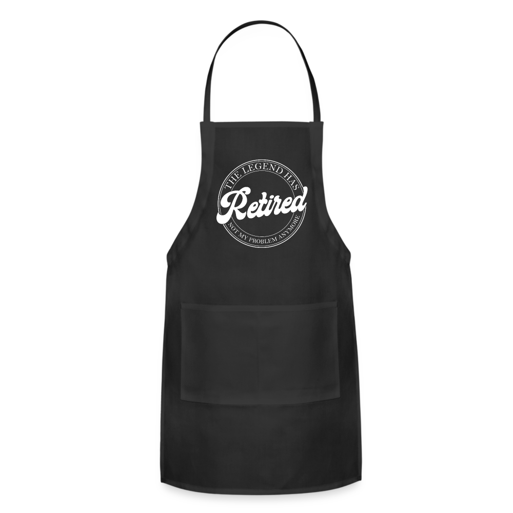 The Legend Has Retired Adjustable Apron - black