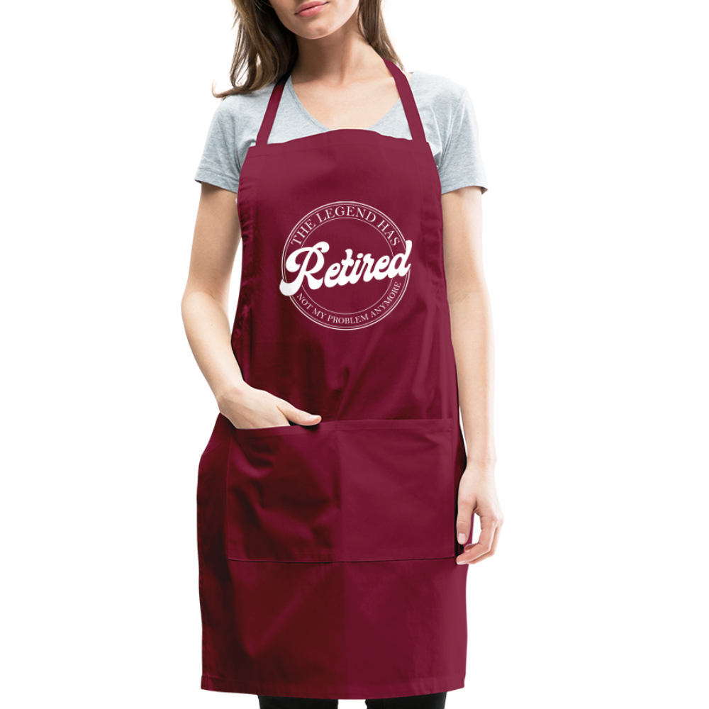 The Legend Has Retired Adjustable Apron - burgundy