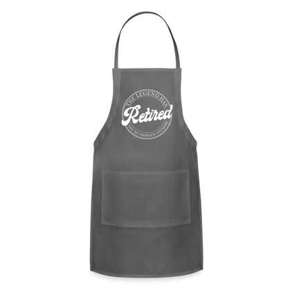 The Legend Has Retired Adjustable Apron - charcoal