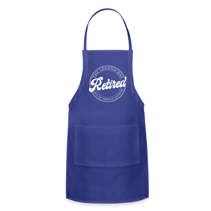 The Legend Has Retired Adjustable Apron - royal blue