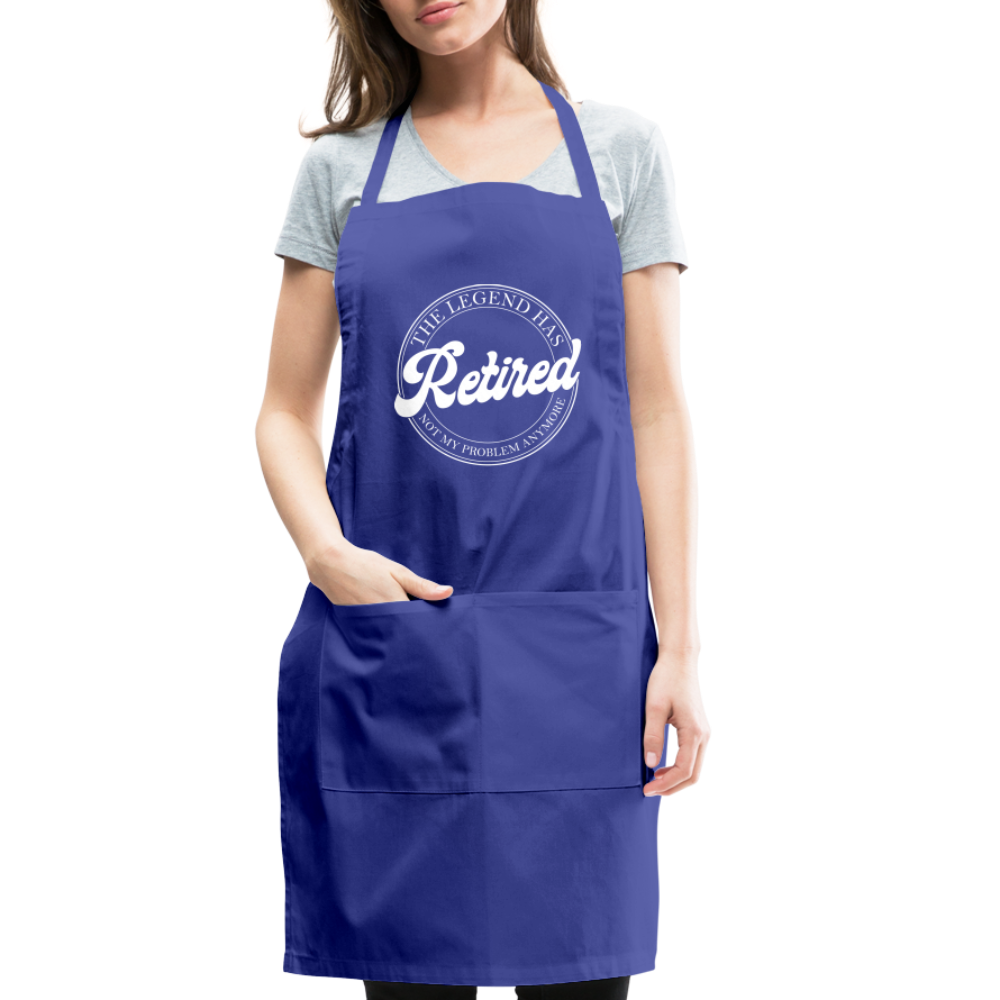 The Legend Has Retired Adjustable Apron - royal blue