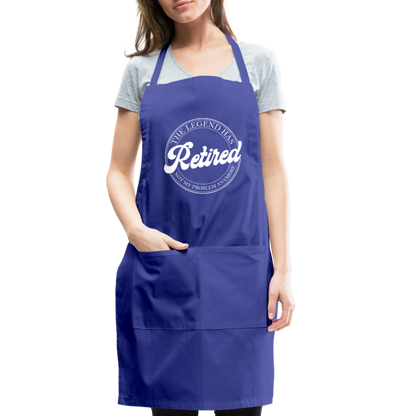 The Legend Has Retired Adjustable Apron - royal blue