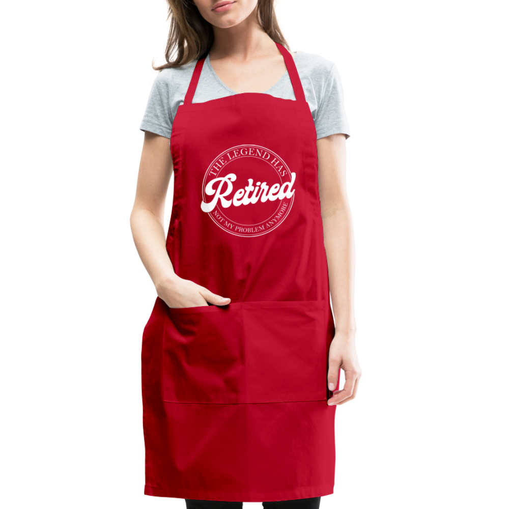 The Legend Has Retired Adjustable Apron - red