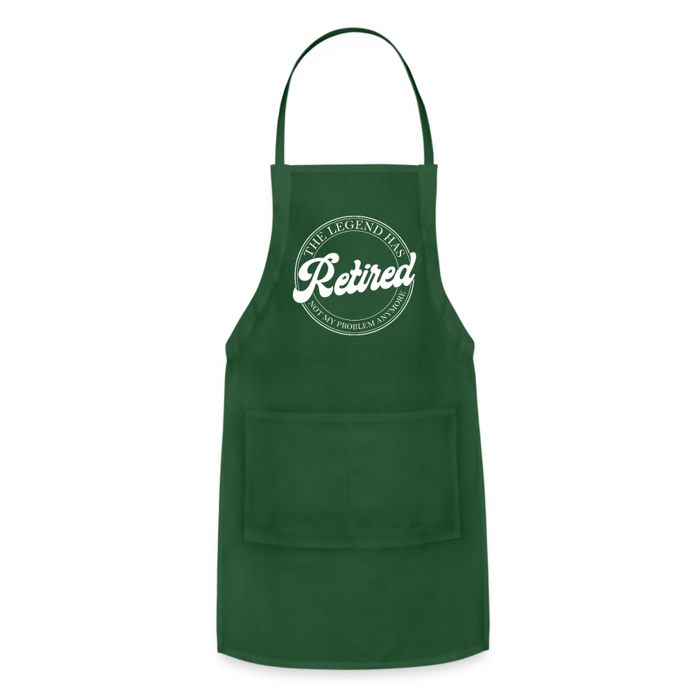 The Legend Has Retired Adjustable Apron - forest green