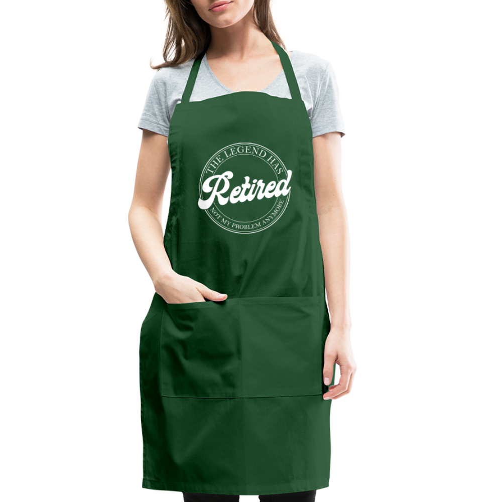 The Legend Has Retired Adjustable Apron - forest green