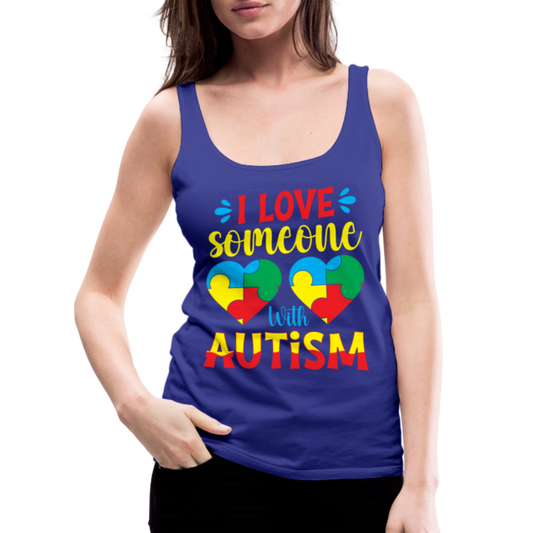 I Love Someone With Autism Women’s Premium Tank Top - royal blue
