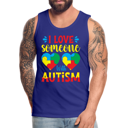 I Love Someone With Autism Men’s Premium Tank Top - royal blue