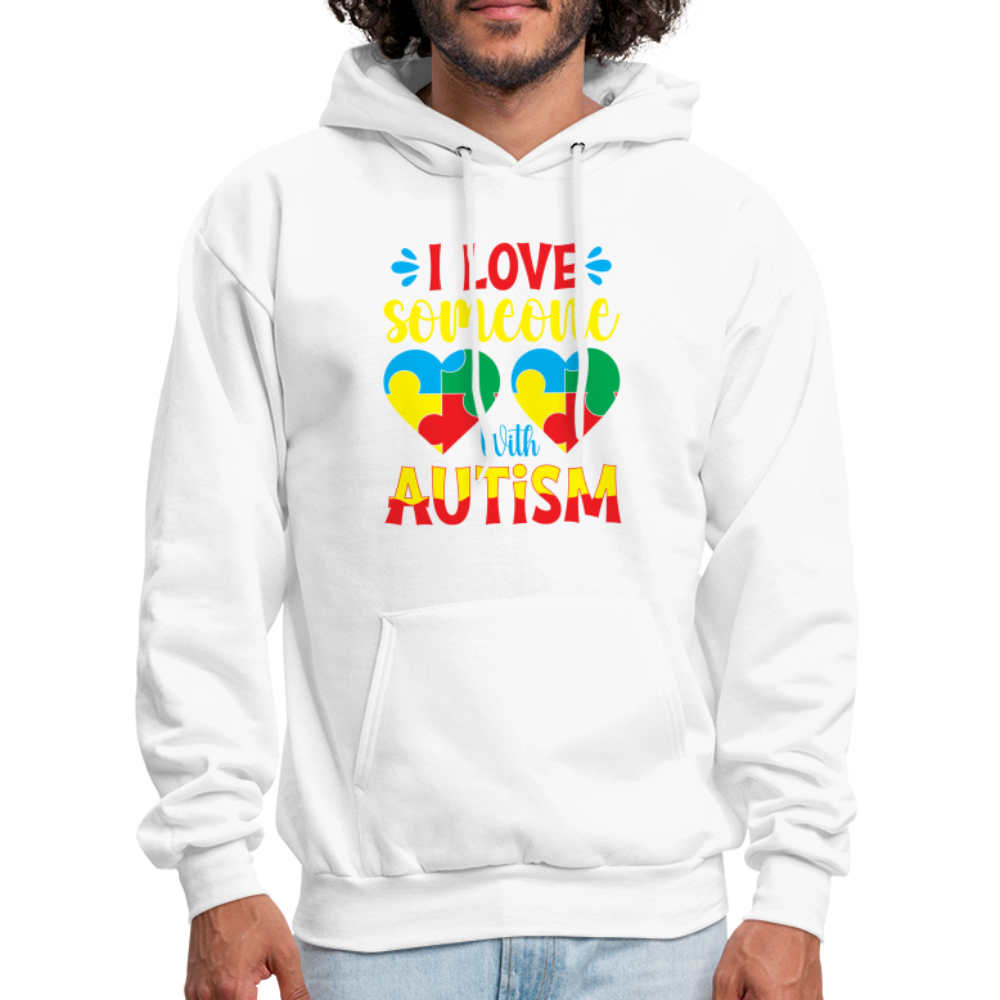 I Love Someone With Autism Hoodie - white