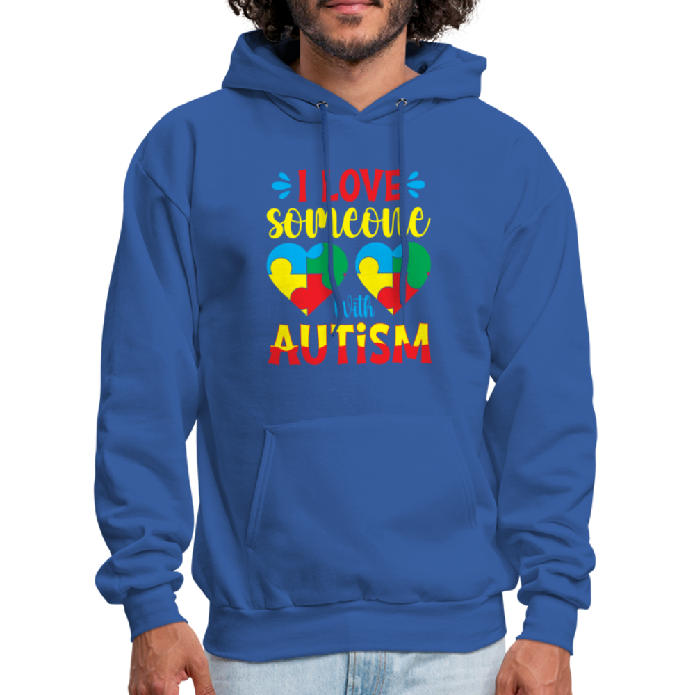 I Love Someone With Autism Hoodie - royal blue