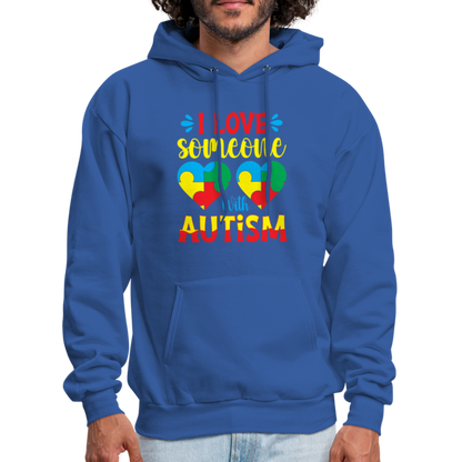 I Love Someone With Autism Hoodie - royal blue