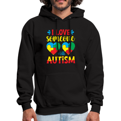 I Love Someone With Autism Hoodie - black