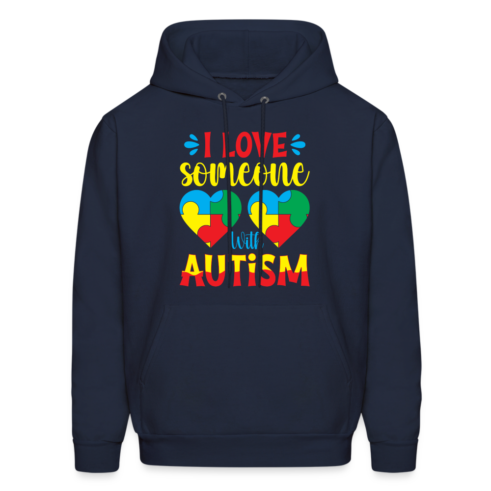 I Love Someone With Autism Hoodie - navy