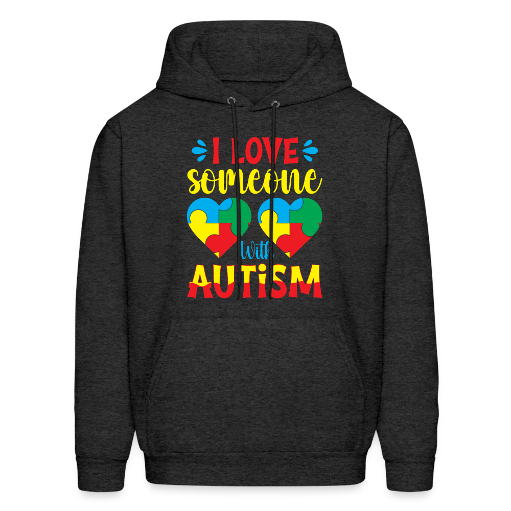 I Love Someone With Autism Hoodie - charcoal grey