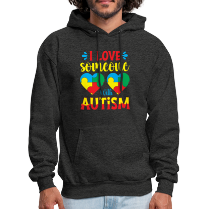 I Love Someone With Autism Hoodie - charcoal grey