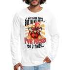 I May Look Calm But In My Head... Funny Crazy Chicken Men's Premium Long Sleeve T-Shirt