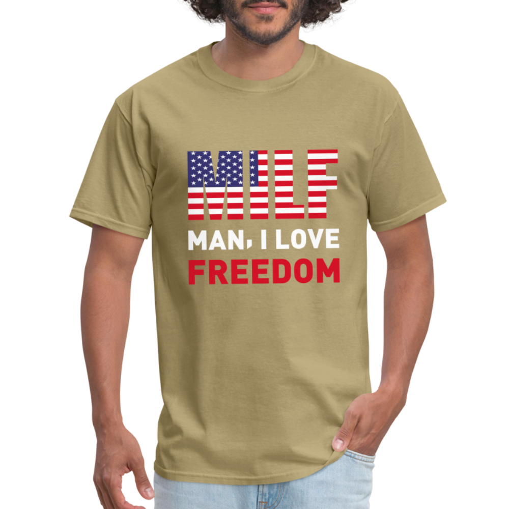 MILF Man I Love Freedom T-Shirt - khaki