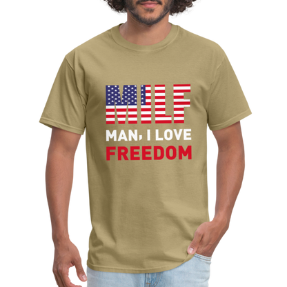 MILF Man I Love Freedom T-Shirt - khaki