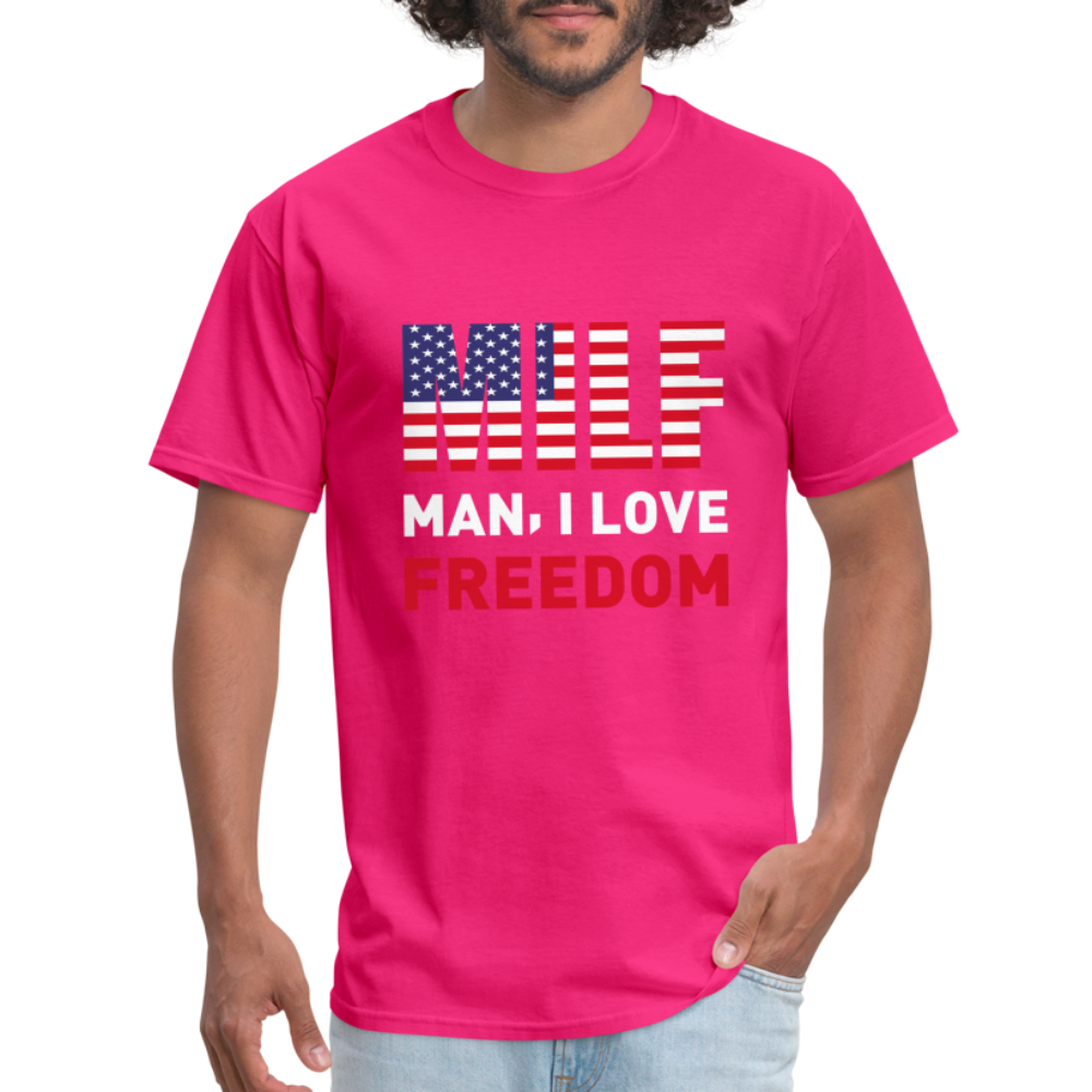 MILF Man I Love Freedom T-Shirt - fuchsia